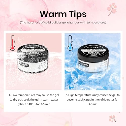 Solid Builder Gel for Nail Extend Clear Pink Non-Stick Hand Sculpture Gel - Image 2