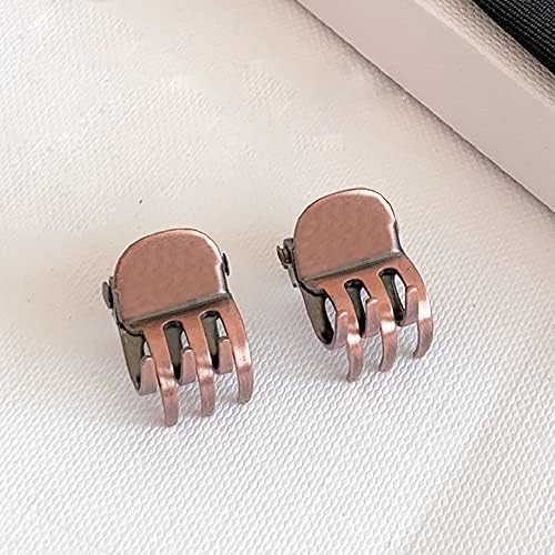 Hann 24 Pieces Double Grip Hair Clips + 2 Claw Hair Clips Metal Snap Hair Clips Hair Barrettes for Hair Making, Salon Supplies (Red Ancient Bronze) - Image 6