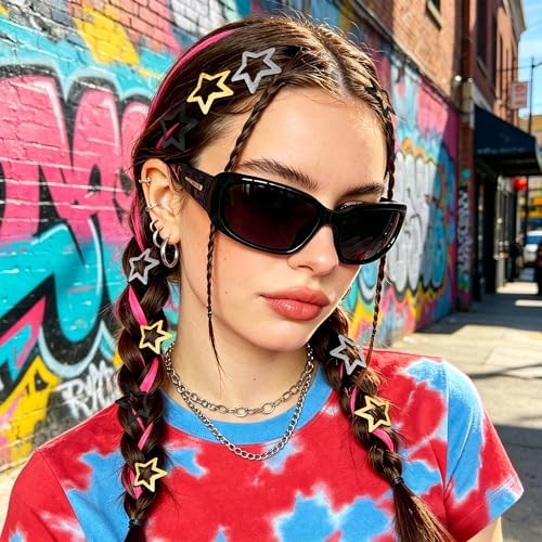 VIBILIA 18 Pcs Star Hair Clips Y2K Non-Slip Snap Hair Accessories, Silver - Image 3