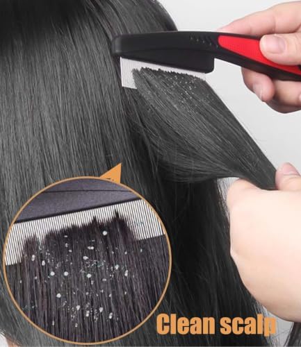 Dandruff Comb Removal Hollow Fine Tooth Scalp Detox Hair Care Tool 2PC - Image 4