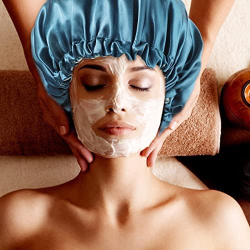 Pengxiaomei 2 Pack Satin Bonnet for Sleeping, Drawstring Hair Bonnet - Image 6