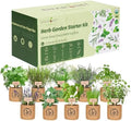 10 Indoor Herb Garden Kit- Burlap Pots, Organic Seeds, Herb Garden Planter Indoor Kit, Easy Window & Kitchen Herbs Growing Kit, Cilantro, Basil, Sage, Oregano, Parsley, Dill, Chives etc. by Environet