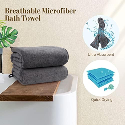 Orighty Bath Towels, Soft Feel Bath Towel, 2 Pack (27'' x 54'') - Image 6
