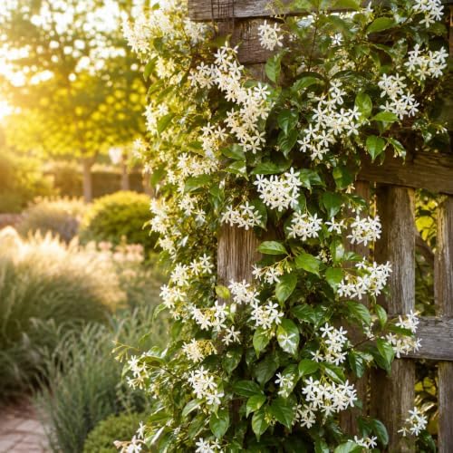 Confederate Jasmine Plant Live | 4-8 Inch Tall | Fragrant White-Blooming Vine | Easy to Grow Live Jasmine Plant for Indoor & Outdoor Spaces - Image 2