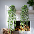 Artificial Hanging Plant 2 Pcs Faux Plant Ivy Vine Faux Eucalyptus Vines Fake Potted Greenery for Wall Living Room Home Shelf Office Bathroom Outdoor Indoor Decor (Type 6) by Yarmare