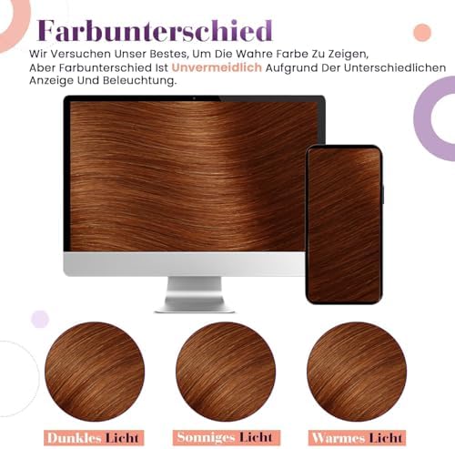 LaaVoo Hair Extensions Clip Ins, Double Weft, 18 Inch - Image 5