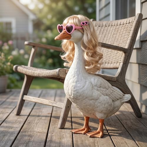 3 Styles Porch Goose Wig Set for 17/23 Inch Lawn Goose Statue - Image 7