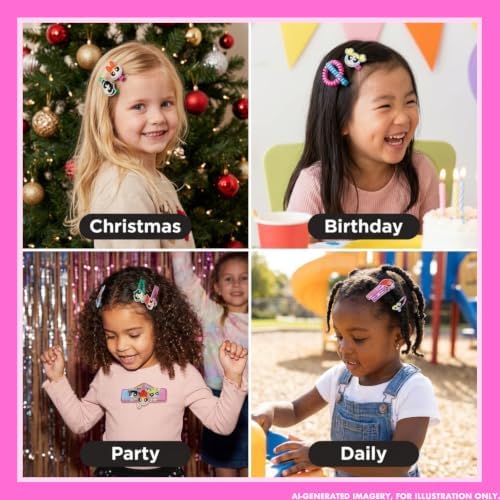 Powerpuff Girls Hair Accessories Set with Hair Clips & Bows - Image 5