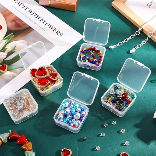 Jetec 30 Pieces Small Clear Plastic Storage Box, 2.9 x 2.9 x 1 Inch - Image 6