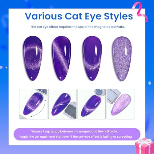 Beetles Cat Eye Gel Nail Polish Set, 20 Colors Fall Cat Eye Gel Nail Kit - Image 6