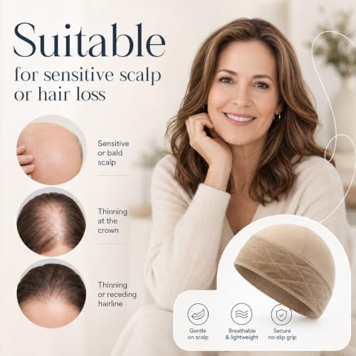 2 Packs Wig Grip Band for Women Non Slip 2-In-1 Wig Caps with Velvet Band - Image 5