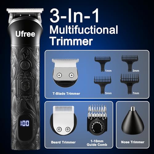 Ufree Hair Clippers for Men, Beard Trimmer, Foil Shaver 3-in-1 Grooming Kit - Image 3