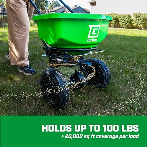 CHAPIN 89400C TurfPro 100 lb Lawn Spreader, Contractor, Stainless Steel - Image 2