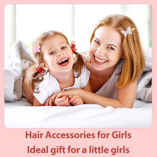 Gingbiss Hair Clips Set: 16 Sparkly Metal Snap Barrettes for Girls, Flower/Star/Crown/Heart/Butterfly Shaped Styling Accessories - Image 7