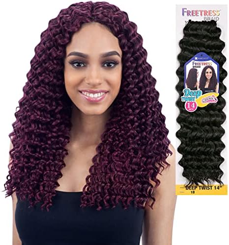 DEEP TWIST 14" (1B Off Black) - FreeTress Synthetic Hair Crochet Braid - Image 2