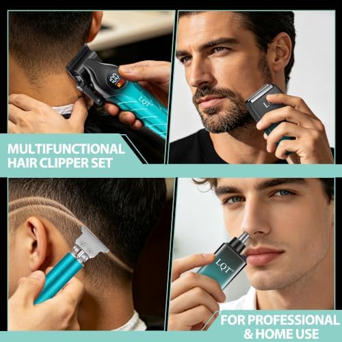 Men's Professional Cordless Hair Clippers & Trimmer Kit - Image 6