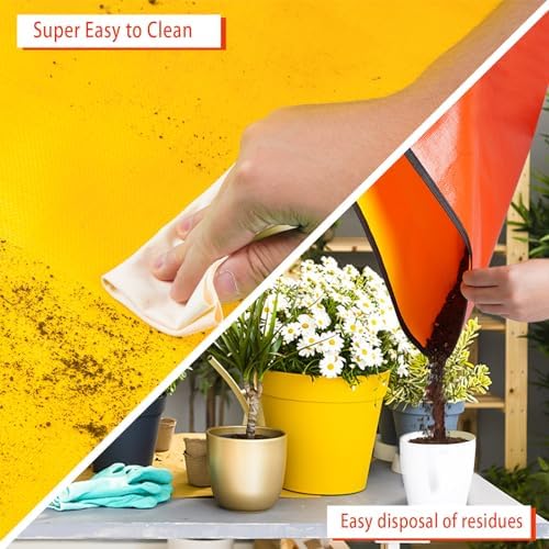 HNXTYAOB Large Potting Mat for House Plants Transplanting and Soil Mix Control Waterproof RepottingTray Gardening Tools Plant Gifts for Plant Lovers (39.5"X31.5") - Image 6