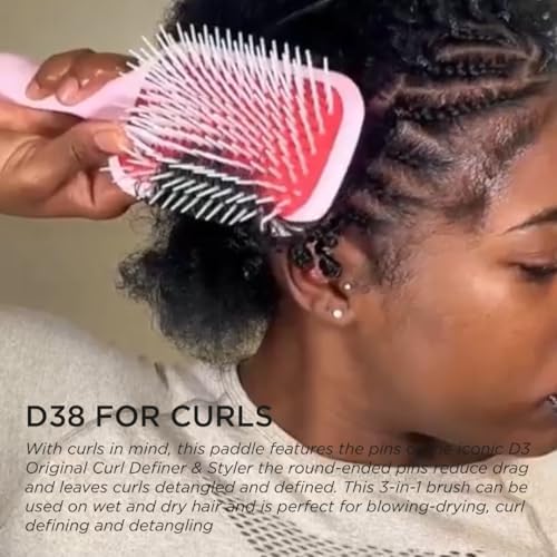 Denman Power Paddle Hair Brush for Quick and Convenient Detangling, Blow Drying and Styling - Combination of D3 Styling Pens & Paddle Brush - For Men and Women P038 - Image 4