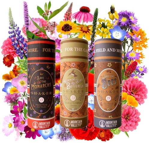 Mountain Valley Seed Co Pollinator Wildflower Seed Shaker Collection by MountainValleySeedCompany