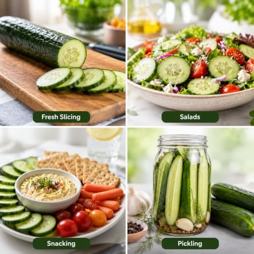 2 Live Cucumber Plants for Planting, 3-5 Inch Tall Starter Seedlings, Vegetable Garden Starts for Outdoor Garden, Patio Pots and Raised Beds - Image 5
