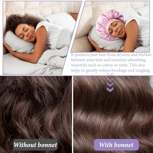 20Pcs Satin Bonnets for Sleeping, Large Silk Hair Bonnet for Women, Wide Band Adjustable Sleep Cap for Curly Braids Dreadlocks Natural Hair (20 Colors) - Image 5