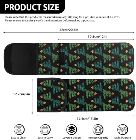 Flashideas Green Christmas Tree Flat Iron Case Heat Resistant Neoprene Curling Iron Cover Bag with Pocket Curling Iron Organizers and Storage for Flat Iron, Straightener, Curling Wand/Curling Iron - Image 6