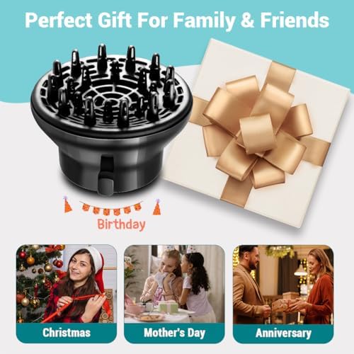 KAHEM Universal Hair Diffuser, Adjustable from 1.77 Inch to 2.76 Inch, Hair Dryer Diffuser Attachment for Frizz-free curly hair,Professional Blow Dryer Diffuser - Image 7