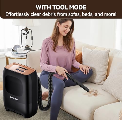 GAVASTO Pro Touchless Vacuum Automatic Dustpan - Ultra Fast & Powerful - Great for Sweeping Salon Pet Hair Food Dirt Kitchen, Canister Vacuum Cleaner Trash Can, Bagless, Auto Sensors, 1500 Watt-Black - Image 3