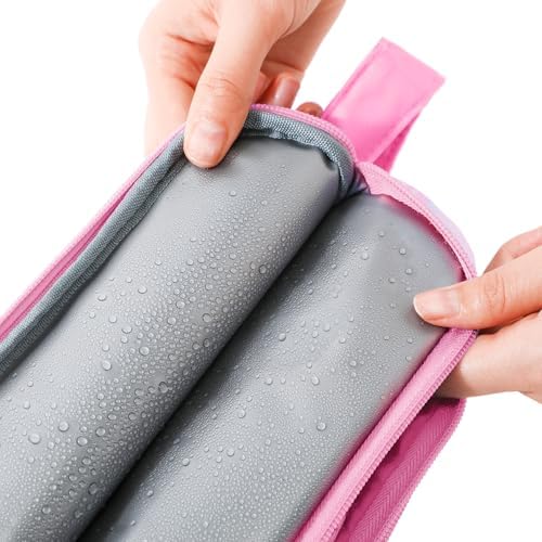 Pink Toiletry Bag for Girls, Travel Toiletry Bag for Teen Girls Cosmetic Bag Makeup Bag Waterproof Hanging Wash Bag Kids Toiletries - Image 5