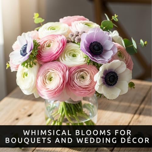 Pastel Ranunculus & Anemone Flower Bulb Mix – 50 Premium Bulbs for Planting | Romantic Light Colors | Easy to Grow Perennials for Garden Beds, Pots & Borders - Image 3