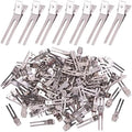 120pcs Double Prong Curl Clips, Metal Hairpins for Hair Styling and Bows, Salon-Grade Hair Clips for Curling (Silver) by choicbaby