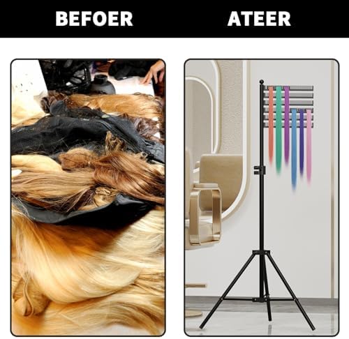Hair Extension Holder Tripod - Height Adjustable Hair Braiding Rack Stand - Image 5