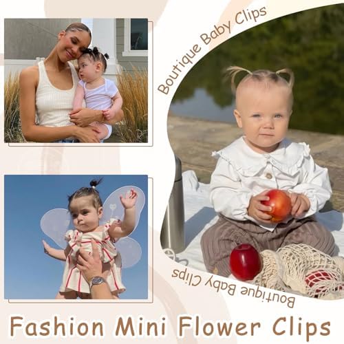 CÉLLOT 96 Pieces Little Baby Girls Hair Bangs Mini Hair Claw Clip Hair Pin Hair Accessories Clips for Girls,Teens, Kids, Toddlers Children(with Plastic Organizer Box) - Image 4