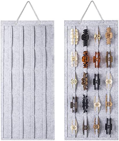 SMUK Large Hair Claw Clip Organizer Holder, Hanging Claw Clips Storage for Women Girls, Hair Clip Stand Holder for Wall, Door, Closet, Big Claw Clip Display for Teen Girls by SMUK