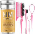Hair Wax Stick Set for Flyaways Stocking Stuffers for Women Kids Christmas/Birthday Gifts Hair Accessories for Women Girls Teen Girls Trendy Stuff, Hairs Slick Stick Styling Tools Baby Hairs Gel Pink by NICEMOVIC