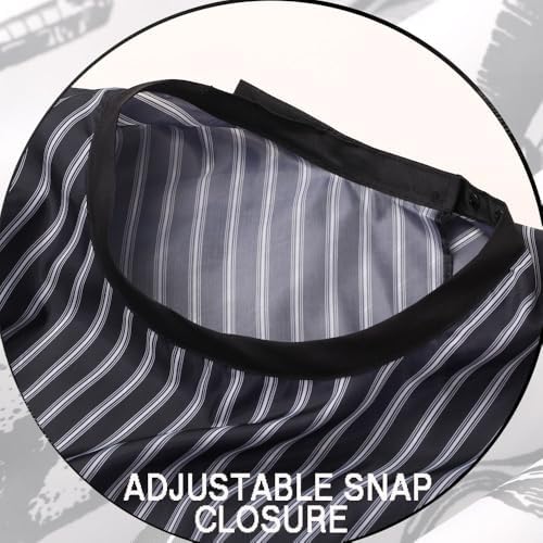 Professional Hair Cutting Cape with Adjustable Snap Closure, Salon Barber Cape,Waterproof Hairdressing Salon Cape Black Stripes - Image 5