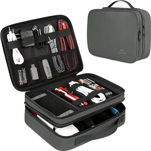 MATEIN Cord Organizer Bag, Travel Universal Cable Organizer Case, Grey by MATEIN