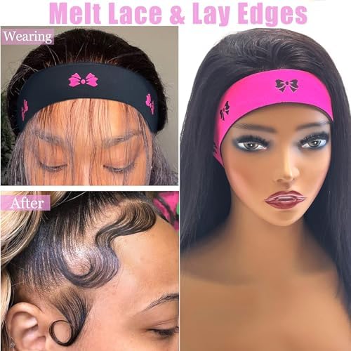 Elastic Bands for Wig 4 Pcs Set Wig Band Lace Melting Edge Wrap Lay Edges - Image 3