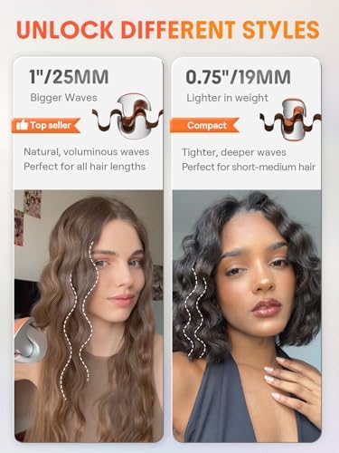 SHEGLAM 0.75" Deep Waver for Short Hair Lightweight, Dual Voltage, Smart Timer Hair Tool Crimper Double Barrel & Adjustable Temps Anti-Scald, Easy to Use - Image 2