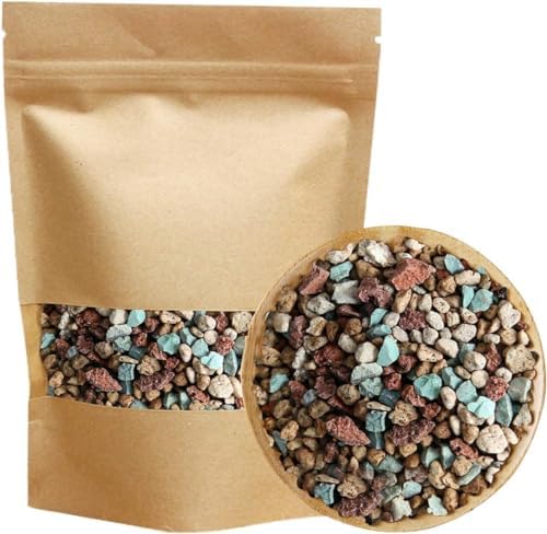 Mix Horticultural Lava Pebbles Pumice Potting Soil Amendment Succulent Cactus Bonsai Gritty Rock Decorative Gravel Plant Drainage Volcanic Rock for Terrarium Fairy Gardening Top Dressing 2.2lb by TOYPOPOR