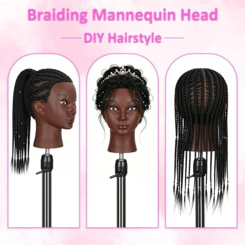 Opini Mannequin Head 100% Human Hair 16" for Practice Braiding Hairstyling - Image 5
