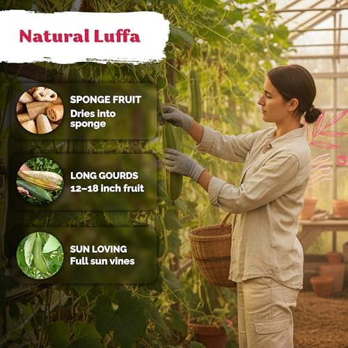 80 Luffa Heirloom Vegetable Seeds for Planting, Luffa Aegyptiaca - Image 4