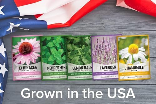 Tea Growing Kit - Includes Medicinal Lavender, Chamomile, Lemon Balm, Peppermint and Echinacea Heirloom Garden Seeds, Grow Pots, Soil, Plant Markers, Indoor Herb Kit Outdoor Tea Garden Kit - Image 7