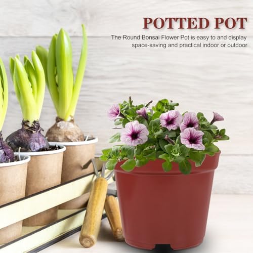 LIOOBO 50pcs Plastic Bonsai Training Pots Round Planters - Image 4