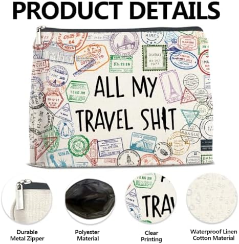 LyoGao Funny Travel Gifts for Women Makeup Bag, Travel Essentials Cosmetic Bag Toiletry Bags Gift for Travelers Girls Trip - Image 3
