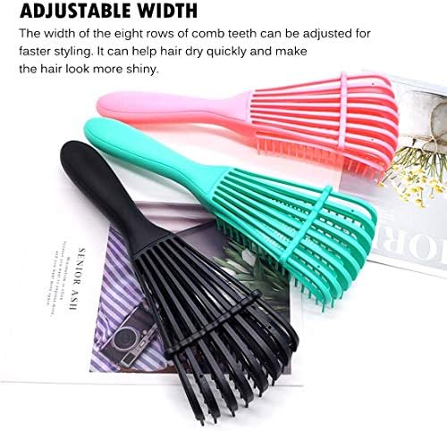 Detangling Brush for Afro America/African Hair Textured 3a to 4c Kinky Wavy/Curly/Coily/Wet/Dry/Oil/Thick/Long Hair, Knots Detangler Scalp Massage Comb Hair Detangler for Women (2 pcs, Pink-Pink) - Image 2