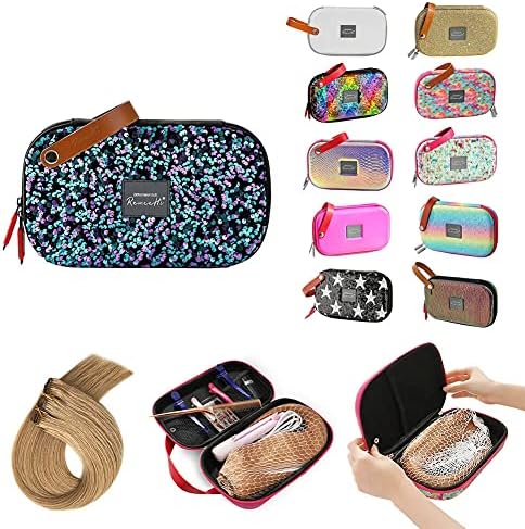 RemeeHi Hair Lace Wig Travel Bag Storage Case,Hair Wig Hair Tools Hairdressing Bag, Hair Stylist Cosmetic Organizer with Accessory Pockets Small G112 - Image 2