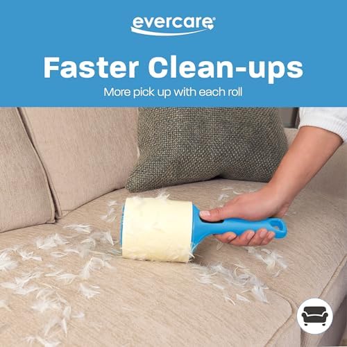 Evercare Jumbo Lint Roller, 60‑Sheet Extra‑Large Adhesive Roller with Blue Handle for Pet Hair & Lint - Image 6