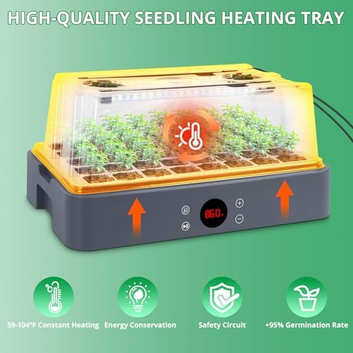 Sondiko Seed Starter Tray with Grow Light, Heated Seed Starter Kit - Image 4
