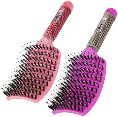 Boar Bristle Hair Brush Set – Wet/Dry Detangler for All Hair Types by TaiBest
